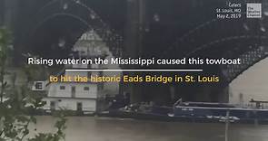 Watch Boat Crash into Historic Bridge on Flooded Mississippi River