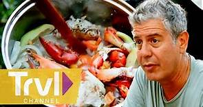 Anthony Tries Giant Crayfish and Crab Curry | Anthony Bourdain : No Reservations | Travel Channel