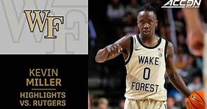 Wake Forest's Kevin Miller Drops 23 Points On Rutgers