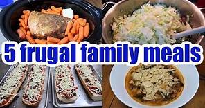 Five Frugal Meals for Large Families | Budget Dinners | Price Breakdowns