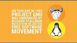 GNU project- the free software movement turns 33