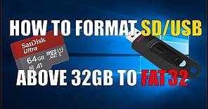 How To Format USB/SD Card Above 32GB to FAT32 in Windows