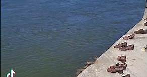 Shoes on a bank of the Danube river in Budapest. Jewish memorial