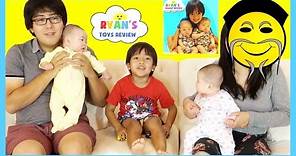 RYAN TOYSREVIEW MOM FACE REVEALED! NEW CHANNEL Ryan's Family Review Twins Baby Tummy Time