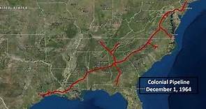 Colonial Pipeline Construction Timeline Map