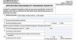 Form SSA 16 Walkthrough (Application for Social Security Disability Benefits)