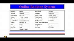 How to Create a Patient Information Online Booking System using PHP and MySQL - Full Tutorial