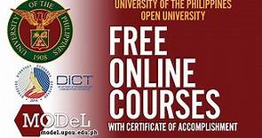 FREE ONLINE COURSES FROM UNIVERSITY OF THE PHILIPPINES | DICT WEBINAR SERIES