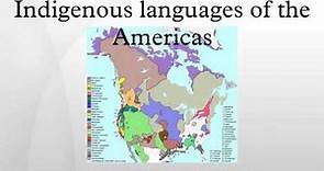 Indigenous languages of the Americas