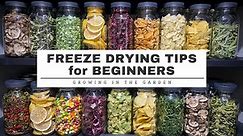FREEZE DRYING tips for BEGINNERS: plus What's the DIFFERENCE between DEHYDRATING & FREEZE DRYING?