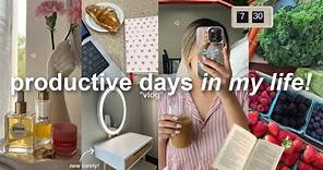 7AM PRODUCTIVE days in my life! 🍓new room decor, vanity organization, healthy habits & shopping!