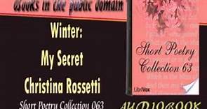 Winter My Secret Christina Rossetti Audiobook
