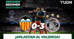 Resumen y Goles | Valencia 0 - 3 Ajax | Champions League - J2 - Grupo H | TUDN