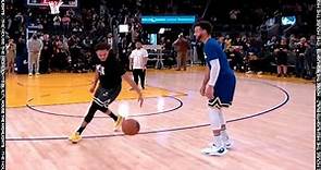 Seth Curry snuck up on Steph during his warmup 🤣