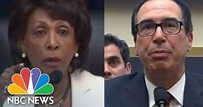 Rep. Maxine Waters, Steven Mnuchin Have Heated Exchange During Hearing | NBC News