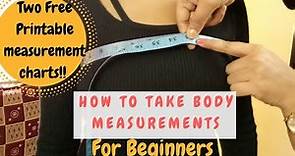 How to take body measurements correctly For Beginners /Measurement Chart. Link in description