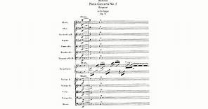 Beethoven: Piano Concerto No. 5 in E-flat major, Op. 73 "Emperor" (with Score)