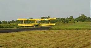 Grumman G-164 Ag Cat landing in Nickerie, Suriname