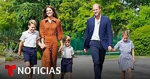 William y Kate Middleton acompañan a sus hijos a la escuela | Noticias Telemundo