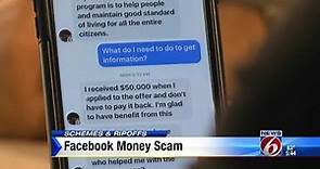 Facebook money scam