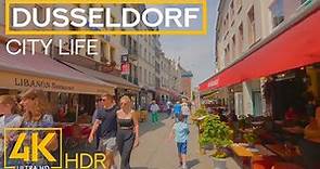 Düsseldorf Relaxing City Walking Tour in 4K HDR - Exploring Cities of Germany
