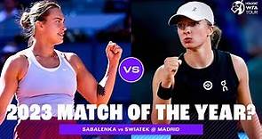FULL MATCH | Iga Swiatek vs. Aryna Sabalenka | 2023 Madrid Final