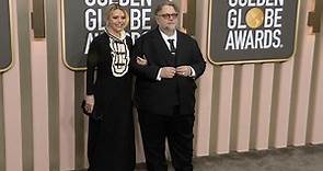 Guillermo del Toro and wife Kim Morgan at 2023 Golden Globes