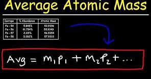 How To Calculate The Average Atomic Mass