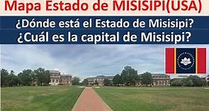 Mapa de Misisipi Estados Unidos. Capital de Misisipi. Donde esta Misisipi. Mississippi map