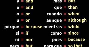Learn the Spanish Conjunctions