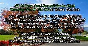 Vic Damone Sings - On The Street Where You Live (With Lyrics)