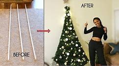 DIY Space-Saving PVC Pipe Christmas Tree