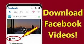 How to download Facebook Video without app new update!! - Howtosolveit