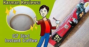 G7 3 in 1 Instant Coffee, great drink for the holidays | Karman reviews