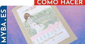 Cómo hacer recordatorios de comunión DIY con foto. Tarjetas con foto paso a paso.