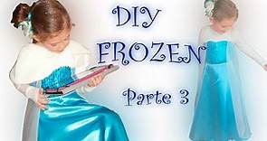 3. Disfraz Frozen - coser mangas y cuerpecillo
