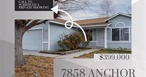 7858 Anchor Point Dr Reno, NV 89506 $399,000 Call to schedule a private showing 775-722-5868 | Angela Beard, REMAX Gold NV S.48237