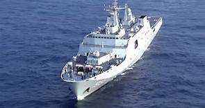 中国海军071型两栖登陆舰2号舰，井冈山号两栖船坞登陆舰宣传片！