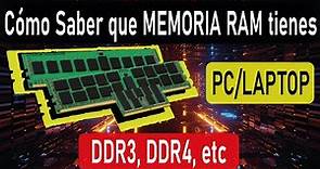 💻Cómo Saber que MEMORIA RAM tienes DDR3 o DDR4 (Sin Programas)✔️