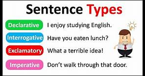 4 SENTENCE TYPES | Easy Explanation | English Grammar