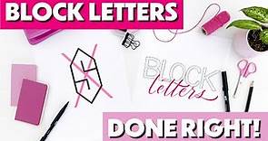 QUICKLY & EASILY Create Block Letters (The Perfect Pair for Hand Lettered Text!)