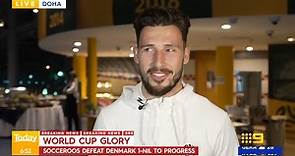 Mathew Leckie live on Today after the Socceroo's incredible win