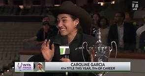 Caroline Garcia: 2022 WTA Finals Championship Win Interview