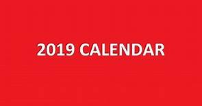 2019 Calendar Printable [Monthly Calendars Of Each Month]