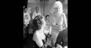 Jayne Mansfield at Sophia Loren's Welcome to Hollywood Party in 1957.