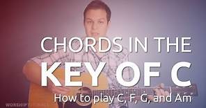 Guitar Lesson: How to Play Chords in the Key of C (C, F, G, and Am)
