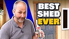 How To Build Your OWN Shed | Soffit, Posts, Trim, Ramp & Door Tutorial