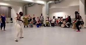Alhassane Keita dances doundounba @ West African Dance Workshop in Stockholm, Sweden