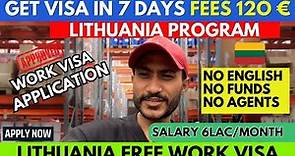 Lithuania 🇱🇹 Free work visa in 7 days | Jobs in Lithuania 2024 | Lithuania Work Permit Visa