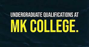 Undergraduate courses at MK College.